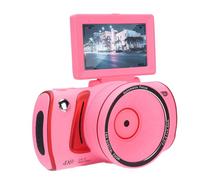Jectse Camera da Vlog da 64 MP 4K, Zoom 18x, Videocamera da Viaggio AutoFocus Schermo Anti -Shake per Casa Selfie, Stile Vintage, per Incontri Familiari, Ricordi di Registri (PINK)