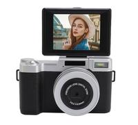 Jectse Camera Digitale 4K, Fotocamera Vlog AutoFocus 64MP con Schermo di Lancio da 2,8 Pollici da 180 Gradi, Camara di Viaggio per Fotografia, 16 Filtri, 8 modalità di Scena, Luce di (BLACK)