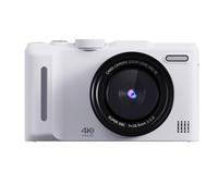 Jectse Camera Digitale 4K per Fotografia, Fotocamera da Vlogging da 48 MP con Schermata a Foglietta da 3 Pollici a 180 °, Punto Zoom Digitale 18x e Sparare Camara per Adolescenti per (WHITE)