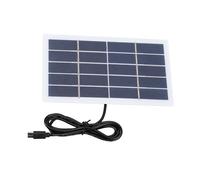 Jectse Caricatore Solare da Esterno 2W Impermeabile | Pannello in Silicio Policristallino con Interfaccia di Tipo C per Telecamere di Sicurezza, Luci da Giardino