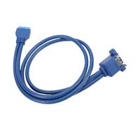 Jectse Cavo di Estensione USB 3.0, Coring OFC Involucro in PVC da 5Mbps da 20P a 2 XUSB3.0 Cavo di Estensione con Foro a Vite per Disco Rigido, Stampante