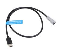 Jectse Cavo di Tipo C Adattamento per BMPCC 6K, Cavo di Alimentazione USB C con Luce Indicatore, 19,7 Pollici, Supporto del Protocollo PD, Connettore Femminile, Lunghezza di 50 Cm per