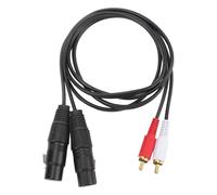 Jectse Cavo Doppio Maschio a Doppio XLR Femmina, Cavo Microfonico per Mixer Amplificatore, Cavo di Collegamento Adattatore HiFi OFC da 1,5 M con Schermatura per Registrazioni in