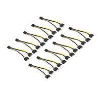 Jectse Cavo SATA 10 Pezzi, SATA 8 Pin Un Punto Due Cavo di Alimentazione Doppia Scheda Grafica 15 Pin Turn Scheda Grafica 6 + 2 Pin Linea di Alimentazione 8 Pin PCI-e per Laptop Desktop