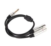 Jectse Cavo Sdoppiatore a y da 1/4 di Pollice, Spina Mono Maschio da 6,35 Mm Placcata Oro a Cavo Jack Doppio Femmina da 6,35 Mm, Cavi di Prolunga a y, Sdoppiatore Cavoro Stereo Cavoro Stereo