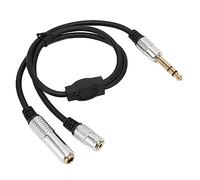 Jectse Cavo Sdoppiatore Stereo Trs, Maschio A 2 Femmin, Alta compatibilià, Connettore in Lega Di Alluminio, Si Divide in Dovuto, Portatile