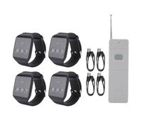 Jectse Cercapersone Wireless, Avviso SOS a 98 Impermeabile IPX4 a Lungo Raggio con 1 Trasmettitore e Ricevitori Multipli per Orologi, per L'assistenza Agli Anziani Sul Posto di