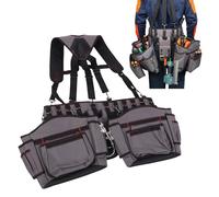 Jectse Cintura Portautensili per Elettricista, Borsa Portautensili Resistente Multitasche Regolabile, Tessuto Oxford, per Tuttofare Appaltatore Meccanico Idraulico Conciatetti