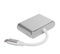 Jectse Convertitore Multimediale da Tipo C a HD VGA, Dock Adattatore Video da USB a VGA di Tipo C, Adattatore per Convertitore Video Dock per Telefoni Laptop