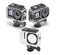 Jectse Custodia Impermeabile per 6, Lente in Vetro Temperato Ad Alta Trasmittanza 97% di Luce, Anello di Tenuta Aggiornato per profondità di 45 M, con Anello di Bloccaggio Sicuro, per