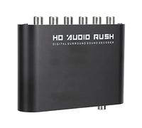 Jectse Decodificatore DTS AC3, Convertitore Digitale da Coassiale Ottico Ad Analogico 5.1 con Multicanale One Touch, per PC Home Theater 360 Lettore DVD HD (Host+USB+fibra ottica)