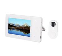 Jectse di Videocamera con Telecamera per Campanelli Wireless con Visione Notturna, Lente Angolare Largo 170 °, Voce Bidirezionale, Telecamera a Campanello Visivo da 8 MP, per Anziani,