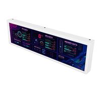 Jectse Display con Connessione USB C, Monitor della Temperatura da 8,8 Pollici 1920x480 60 Hz con Staffa Display per Pannello Sensore PC, Layout Personalizzabile, Temi per, per,