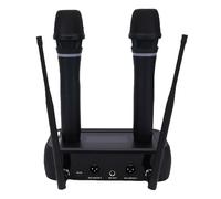 Jectse Doppio Microfonico Portatile Wireless, 2 Microfoni Microfono Palmare da Palco con Suono Chiaro con Display Digitale, per Eventi Dal Karaoke, Matrimoni, Celebrazioni, Spettacoli