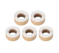 Jectse Etichette Autoadesive in Carta Kraft, 1300 Pezzi, Etichette Nere Marrone per Cartelle Bottiglie Barattoli, 5 Rotoli da 260 Fogli per Contenitori e Ripostigli