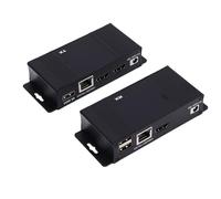 Jectse Extender KVM, Trasmette Video e 1080P 60 Hz Fino a 60 M, con Cavo USB 2.0 Full Speed e Power Over, per Barre Internet e Mercato delle Estensioni KVM (Spina europea)