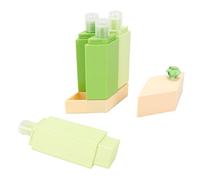 Jectse Flacone Dispenser da Viaggio 4 in 1, Contenitore per Liquidi Ricaricabile a Prova di Perdite, Flacone Cosmetico Portatile per Articoli da Toeletta con Lozione Shampoo (GREEN)