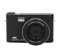 Jectse Fotocamera Compatta, Fotocamera Digitale con Rilevamento del Sorriso 4K 64MP HD con Foro per Vite da 1/4 di Pollice per i Viaggi (BLACK)