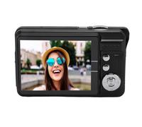 Jectse Fotocamera Compatta, Fotocamera Digitale Tascabile 4K Ricaricabile Tramite USB da 48 MP con Luce di Riempimento Incorporata per la Fotografia (BLACK)