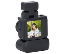 Jectse Fotocamera digitale 1080P, schermo da 1,44 pollici, mini fotocamera digitale punto e scatto, fotocamera compatta e leggera per vlogging per studenti e bambini, con luce flash e base di ricarica
