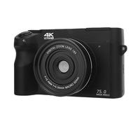 Jectse Fotocamera Digitale 4K, Punto Schermo LCD da 75 MP da 3 Pollici e Sparare Amara con Flash, 18x Zoom Digitale Compatto Vlog da Viaggio Camara per Fotografia (BLACK)