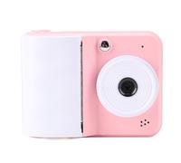 Jectse Fotocamera Istantanea con Stampa, Fotocamera Digitale HD 1080P da 48 MP con Schermo da 2,4 Pollici e 3 Rotoli di Carta per la Stampa, Ideale Come Regalo di Compleanno per Bambini (PINK)