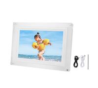 Jectse Frame di Foto Digitale da 10,1 Pollici, Cornice per Lettore Video USB 2.0 con Memoria di 8 GB a LED, Schermo Automatico per L'arredamento del Desktop per la Casa
