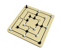 Jectse Gioco da Tavolo di Scacchi Strategici per Gioco da Tavolo Nine Mens Morris per 2 Giocatori, da da Viaggio Portatile per Serate in Famiglia, Giochi da per l'intrattenimento Domestico