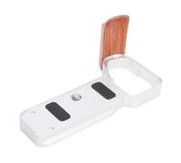 Jectse Impugnatura a Forma di Pista per A7c2 A7cr, Impugnatura a Mano in Legno L Staffa Incorporata in una Piastra di Rilascio Rapido, con Interfaccia ARCA, Foro Filettato da 1/4 di (SILVER)