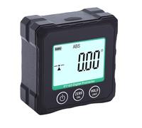 Jectse Indicatore Angolare Digitale, Indicatore Angolare Digitale Magnetico a 4 Lati Inclinometro Goniometro da 90 Gradi con Blocco Dati, Display LCD Retroilluminato, per la