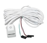 Jectse Interruttore di Alimentazione del Computer Desktop, Interruttore di Alimentazione del PC Esterno Pulsante Dell'adattatore di Controllo Dell'alimentazione Cavo 2M/4M, Interruttore