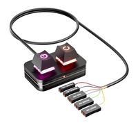 Jectse Interruttore di Alimentazione per Computer Desktop, Interruttore per PC LED HDD ON/OFF in Acrilico con Cavo da 2 M per Scheda Madre