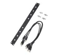 Jectse Kit Rack per Antenna a Montaggio Anteriore con Connettori BNC, Materiale in Lega di Alluminio, Pannello 1U, Cavo BNC da 50 Cm, per SLX, per Technica per Rack Standard da 19