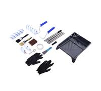 Jectse Kit Rullo di Vernice con Asta di Prolunga, Set da 9 Pezzi per Pittura Domestica con Coperture a Rullo, Spazzole per Vassoio, Raschietto, Strumento di Rotolamento per Pareti, Soffitti, Mobili