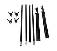 Jectse Kit Supporto per Fondale Fotografo Ad Altezza Regolabile con 4 Traverse e 4 Morsetti, Lega di Aluminio, Supporto di Grandi Dimensioni, Portatile e Leggero, per Fotografie di