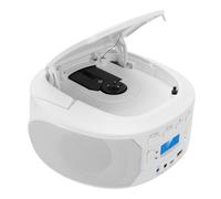 Jectse Lettore CD Portatile, Radio MP3 USB AUX FM con Carica Dall'alto Portatile con Uscita Cuffie e 5 modalità EQ, per Uso Domestico Ed Esterno (Spina europea)