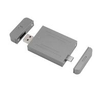 Jectse Lettore di Schede a Doppia Slot, Adattatore di Schede di Memoria di Interfaccia USB da 10 Gbps per Vittorie, con Design Nascosto e Costruzione in Lega di Alluminio, Supporta lo