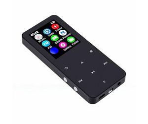 Jectse Lettore MP3 Lettore Audio Bluetooth 5.0 Multimediale Musicale Digitale con Altoparlante Integrato Schermo da 1,8 Pollici Registratore Vocale FM di Ebook (BLACK)