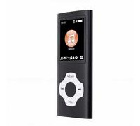 Jectse Lettore MP3 Lettore Musicale Bluetooth 5.3 con Schermo da 1,8 Pollici Supporto Espandibile da 64 GB Video Musicale E Book Radio FM con Riproduzione 30 Ore per Bambini Adulti (BLACK)