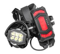 Jectse Luce da Corsa a LED Ricaricabile Tramite USB Angolo Regolabile Adattabilità per Corse Notturne Batteria a Lunga Durata per attività All'aperto Luce da Ciclismo Indossabile Lampada di