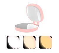 Jectse Luce Magnetica per Selfie con Specchio, K04 CRI95+ Anello Luminoso Pieghevole a LED per Riempimento Telefono con 3 modalità di Illuminazione Luce Portatile per Foto di Bellezza (PINK)