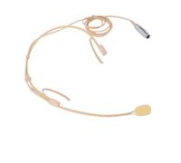 Jectse Microfono Doppio Sopra L'orecchio XLR a 4 Pin, Microfono a Condensatore a Mani Libere con Cavo XLR a 4 Pin Antivento, per Wireless Trasmettitore da Cintura