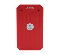 Jectse Microfono USB, Frequenza di Campionamento 192 KHz, Microfono Omnidirezionale a 360° per Comunicazioni Chiare, Supporto per Assistente (Rosso cinese)