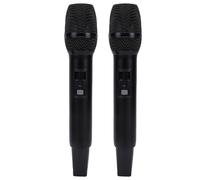 Jectse Microfono Wireless con Ricevitore, Suono Chiaro 2 Pezzi Microfono Dinamico Portatile Cordless Professionale per Karaoke Matrimonio Canto DJ Party Discorso