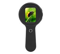 Jectse Microscopio Digitale, Lente D'Ingrandimento Digitale Portatile con Schermo da 2,0 Pollici Portatile con Ingrandimento 200X 16 Luci LED Anti-vibrazione, per Hobbisti di Studi di (BLACK)