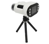 Jectse Microscopio Tascabile e Telescopio 2 Lenti in 1, Kit Microscopio Binoculare Portatile 1080p 1000x per Bambini con Schermo da 2 Pollici, Treppiede, 6 Luci LED REGOLITI, (White)