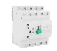 Jectse Mini ATS Interruttore di Trasferimento Manuale Automatico 4P 80A, Doppio Selettore Automatico per Generatore Domestico, Montaggio su Guida DIN per Scatola di Distribuzione PZ30, Smart Switch