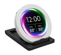 Jectse Monitor Temperatura Computer Rotondo LCD HD da 2,8 Pollici per di Raffreddamento Ad Acqua, Monitor Dati CPU PC Plug And Play con Design Multifunzione, Dimmerabile e