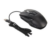 Jectse Mouse Cablato, Mouse da Gioco Ottico Ergonomico con Luce a LED 4 DPI Regolabili con Lunghezza del Cavo di 4,43 Piedi per la Casa per la Barra Internet (BLACK)