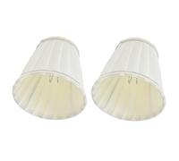 Jectse Paralumi Doppi Piccoli con Clip, Paralume in Tessuto a Botte da 2 Pezzi per Lampada da Tavolo, Lampada da Parete, Lampadina Piccola con Clip per Paralume (PX30)